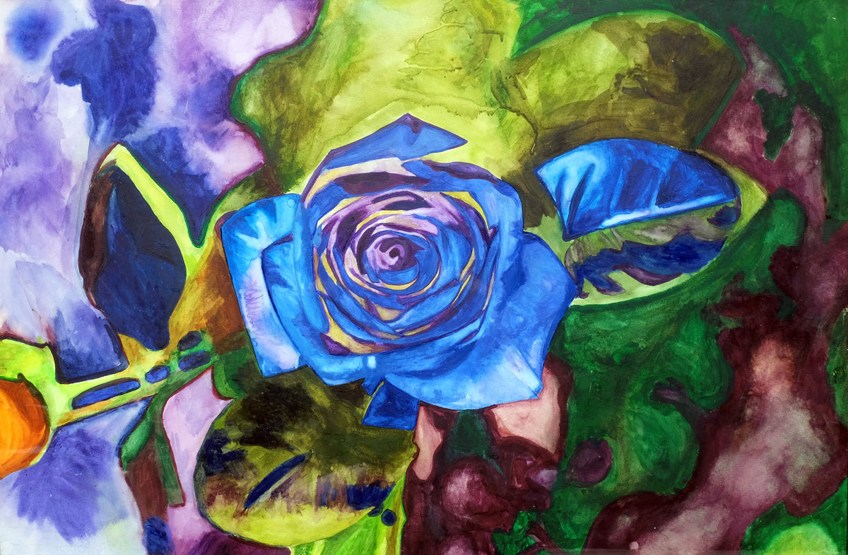 てぃんくる　版画　UNDERWATER BLUE ROSE てぃんくる 版画 UNDERWATER BLUE ROSE てぃんくる 版画 UNDERWATER