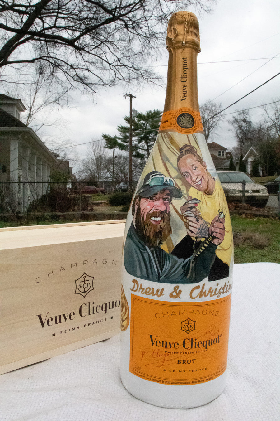 Hand Painted Veuve Clicquot